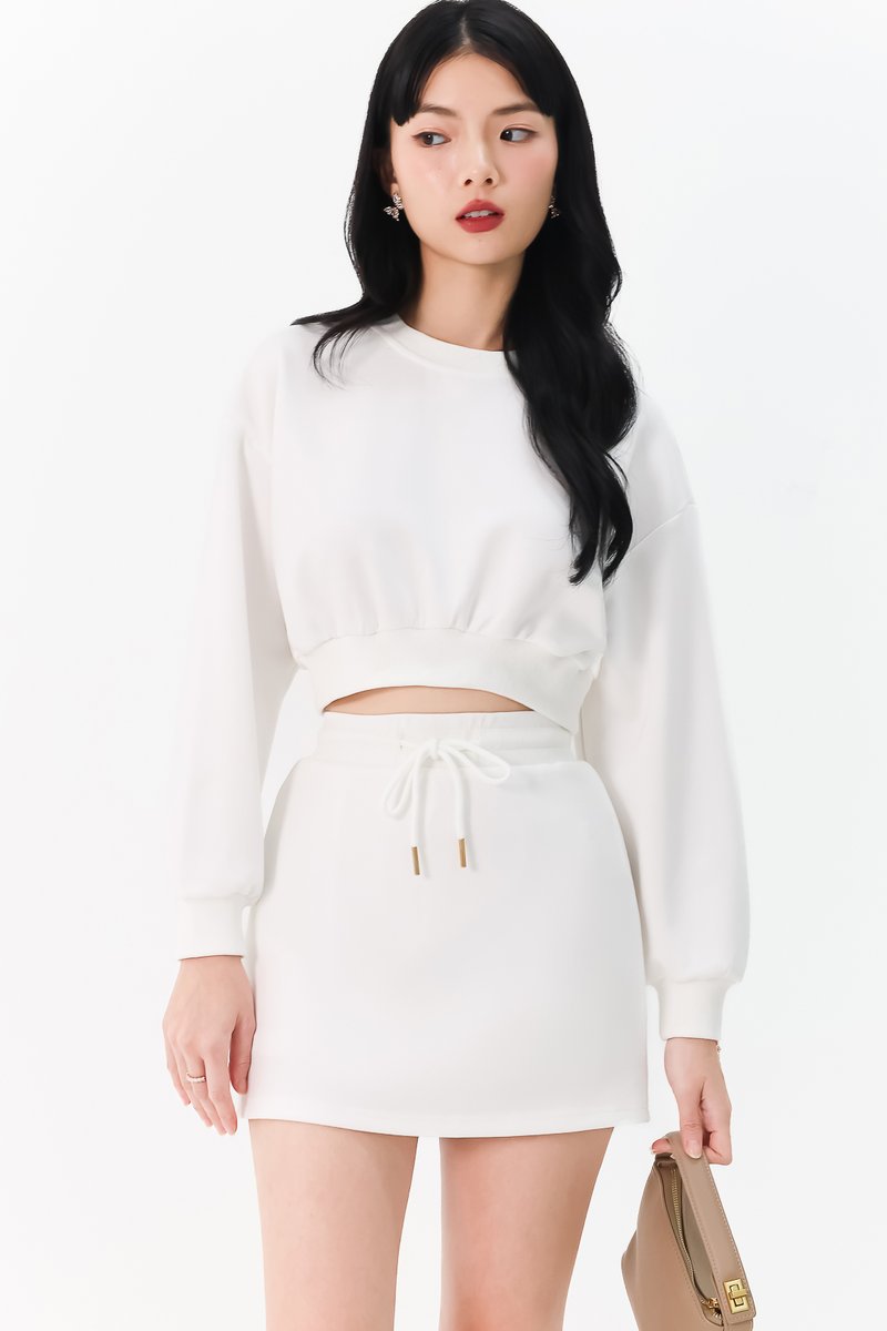 Cae Co-ord Pullover Top in White Cae Co-ord Pullover Top in White