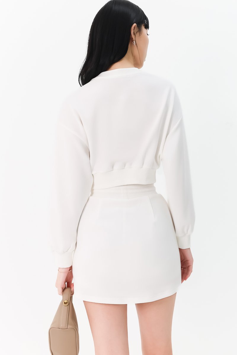 Cae Co-ord Pullover Top in White Cae Co-ord Pullover Top in White