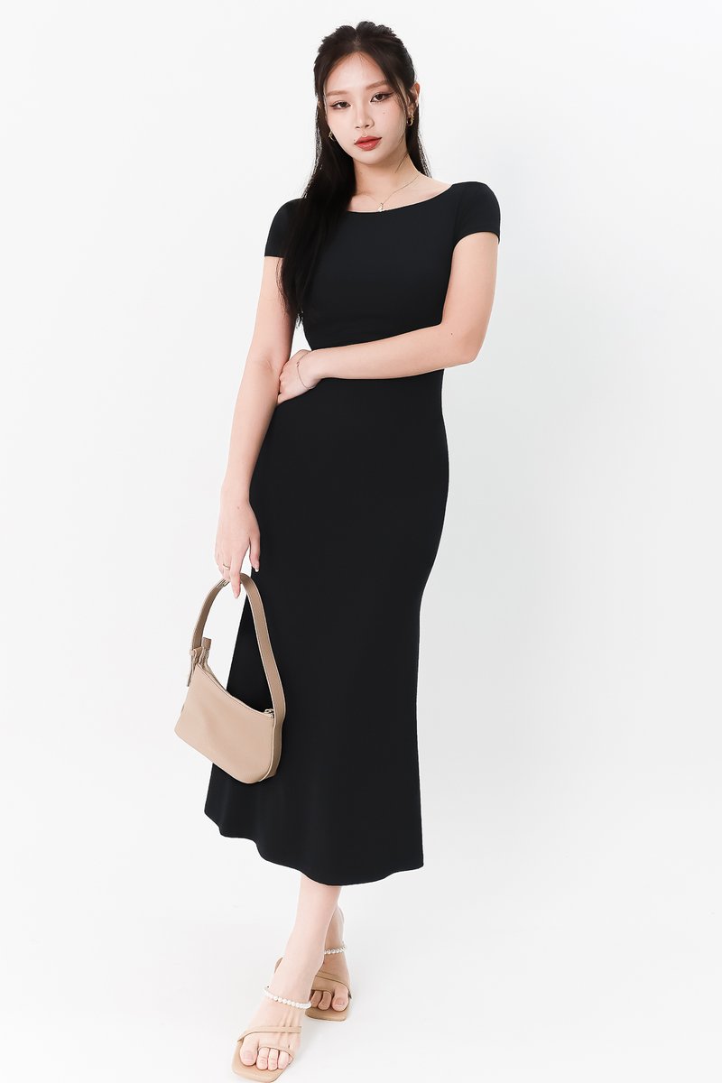 Teni Tee Midaxi Dress in Black
