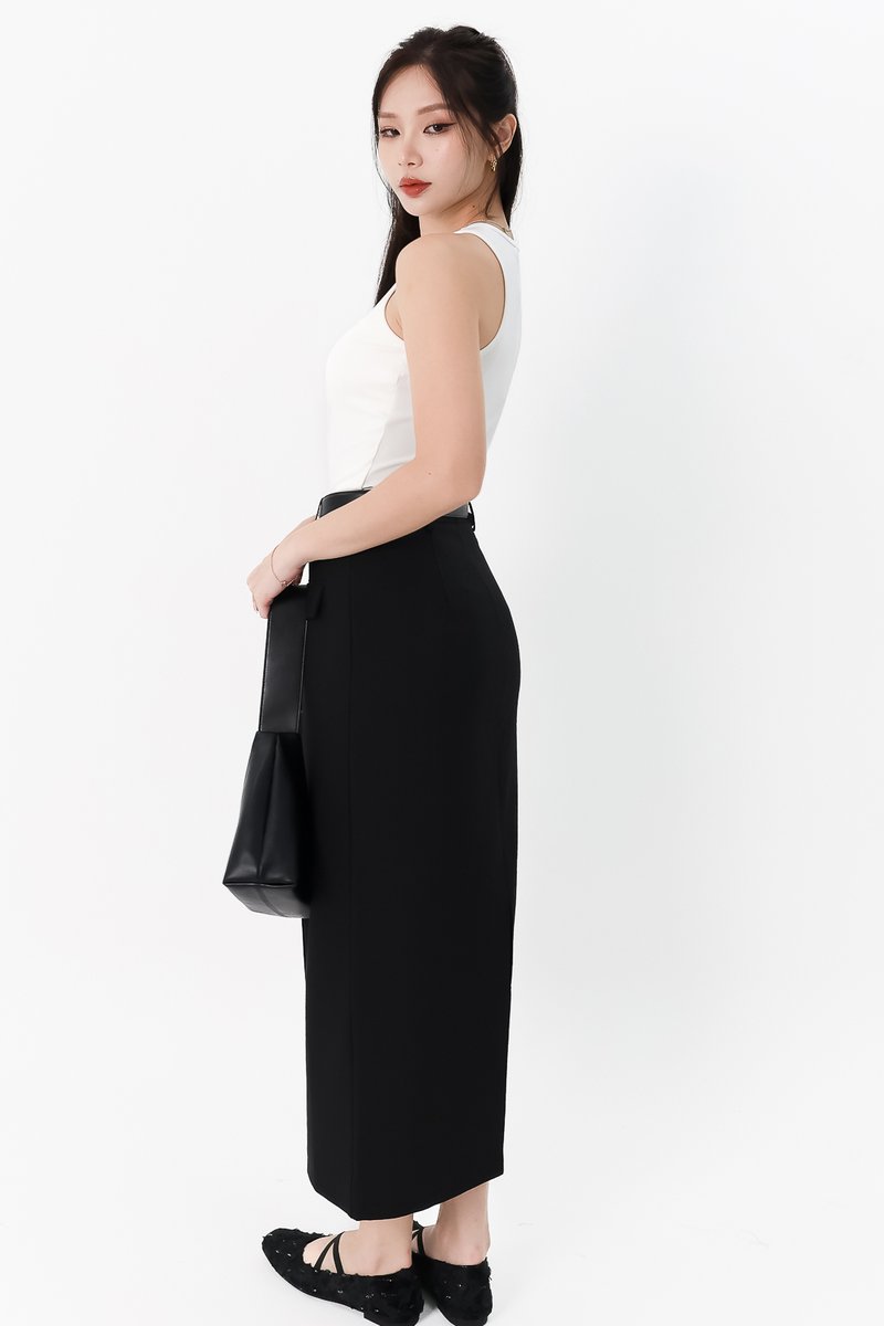 Ber Basic Racer Padded Tank in White Ber Basic Racer Padded Tank in White