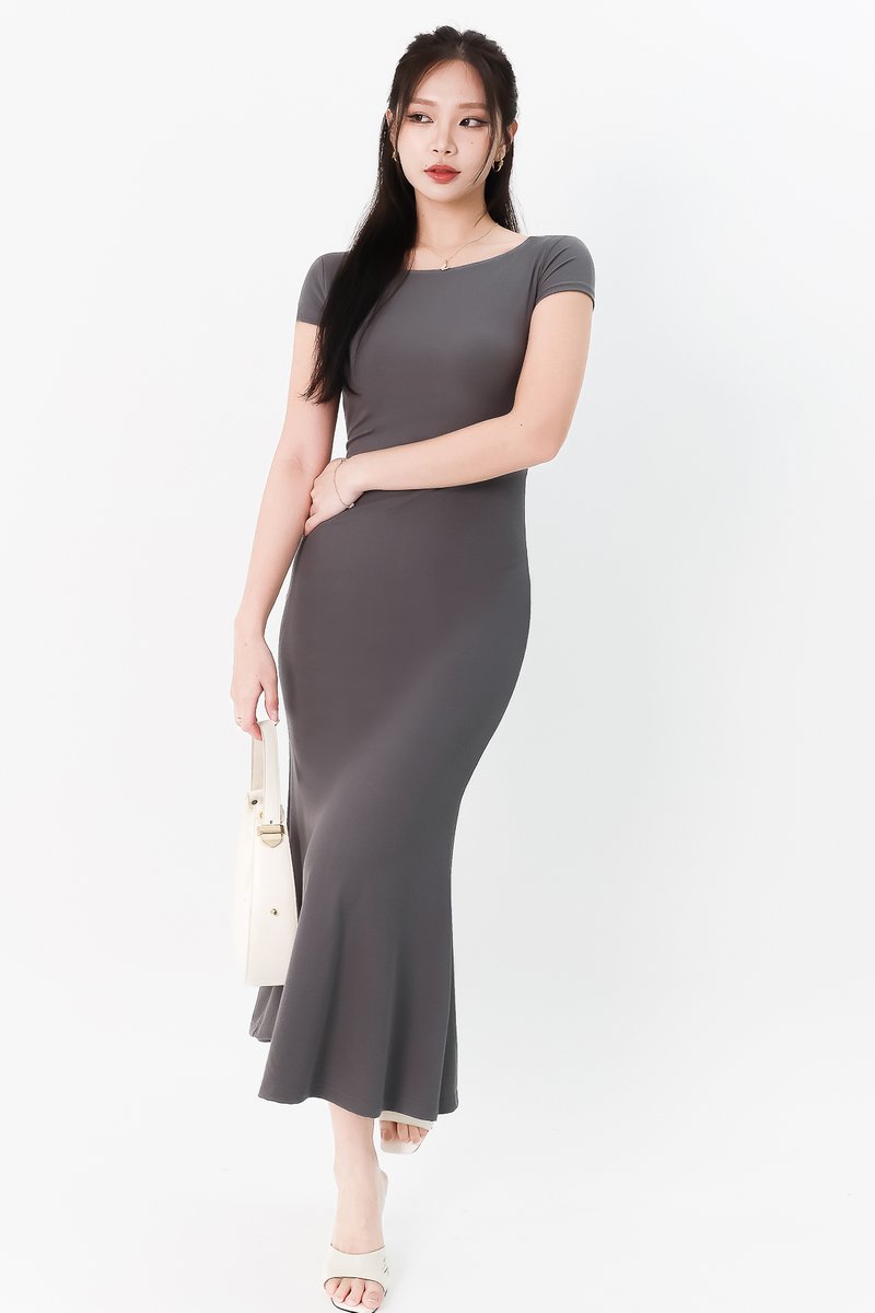 Teni Tee Midaxi Dress in Grey