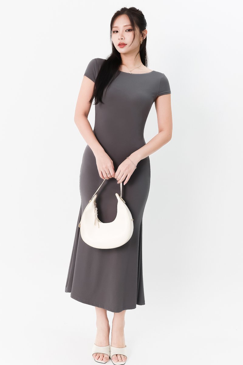 Teni Tee Midaxi Dress in Grey