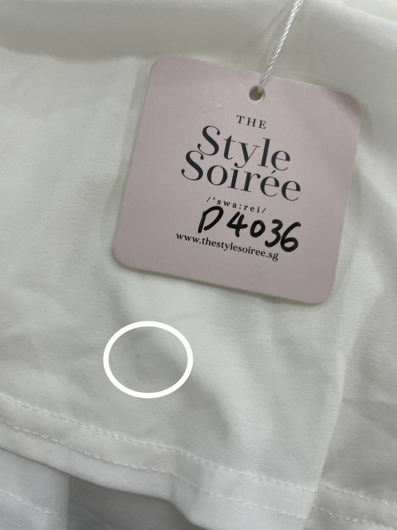 DEFECT | Marissa Mesh Tie Romper Dress in White in M 