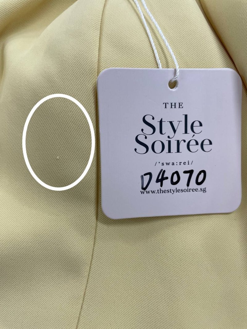 DEFECT | Pierre Puffy Top V3 in Yellow in XS 