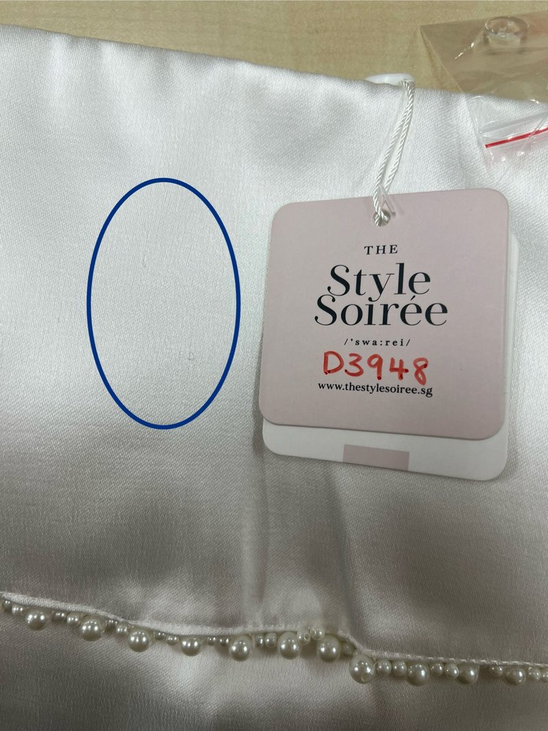 DEFECT | Parisie Pearl Satin Top in White in M