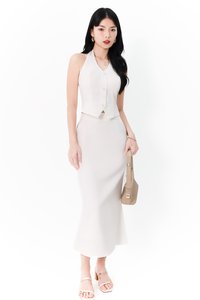 Carel Co-ord Mermaid Skirt in White