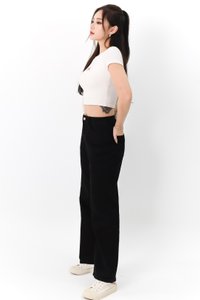 Steyra Straight Cut Denim Jeans V3 in Black