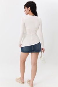 DEFECT | Bailey Cropped Bolero in White XXS DEFECT | Bailey Cropped Bolero in White XXS