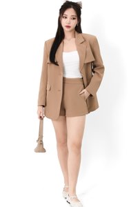Catarina Co-ord Shorts in Brown Catarina Co-ord Shorts in Brown