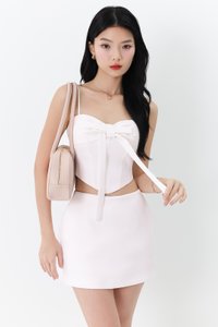 RESTOCKS | Caroline Co-ord Ribbon Top in White RESTOCKS | Caroline Co-ord Ribbon Top in White