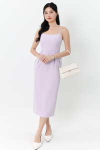 Prestine Pleat Midi Dress in Lilac Prestine Pleat Midi Dress in Lilac