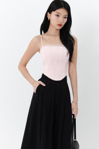 Bernice Bustier Corset Top in Pastel Pink