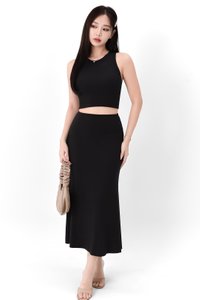 Carlos Casual Co-ord Skirt in Black