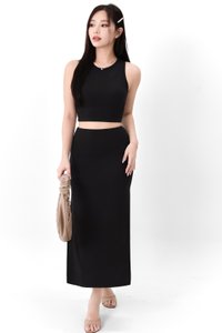Carlos Casual Co-ord Skirt in Black