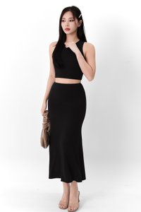 Carlos Casual Co-ord Skirt in Black