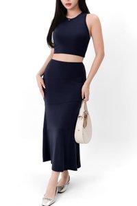 Carlos Casual Co-ord Top in Midnight Blue
