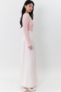 DEFECT | Fannie Flare Pleated Pants in White ( Regular Length ) in XL