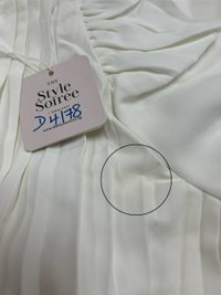 DEFECT | Caelie Chiffon Puffy Sleeve Top in White in XL