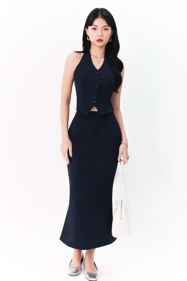 Carel Co-ord Mermaid Skirt in Midnight