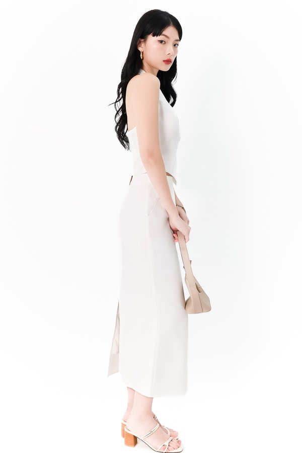 Carel Co-ord Mermaid Skirt in White