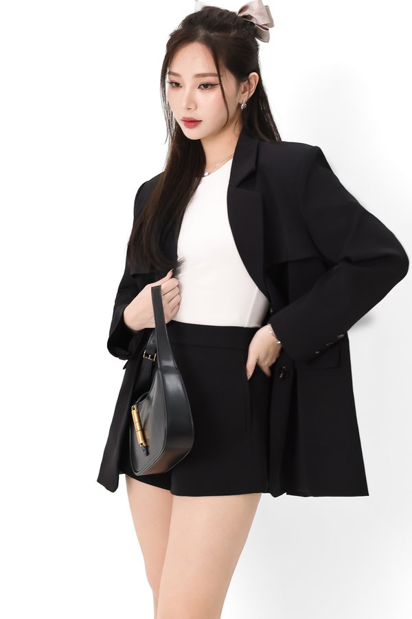 Catarina Co-ord Belted Blazer in Black