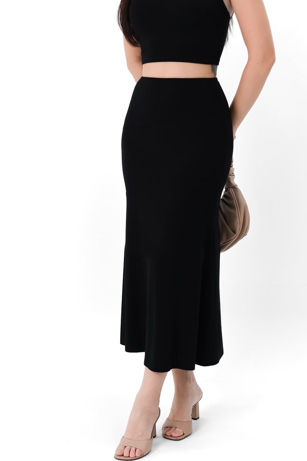 Carlos Casual Co-ord Skirt in Black