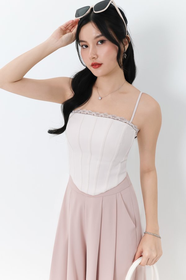 DEFECT | Bernice Bustier Corset Top in White in M