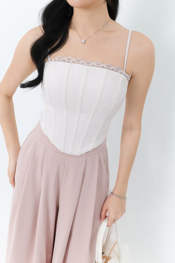 BACKORDER | Bernice Bustier Corset Top in White