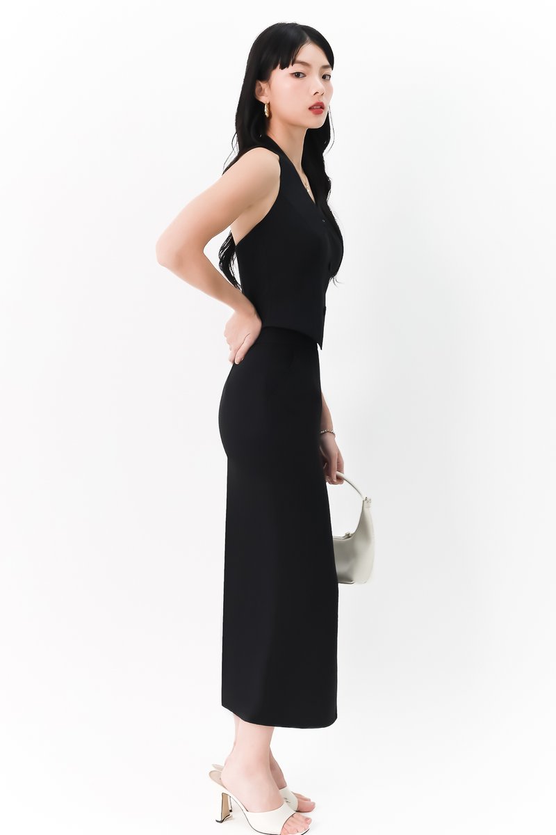 Carel Co-ord Mermaid Skirt in Midnight