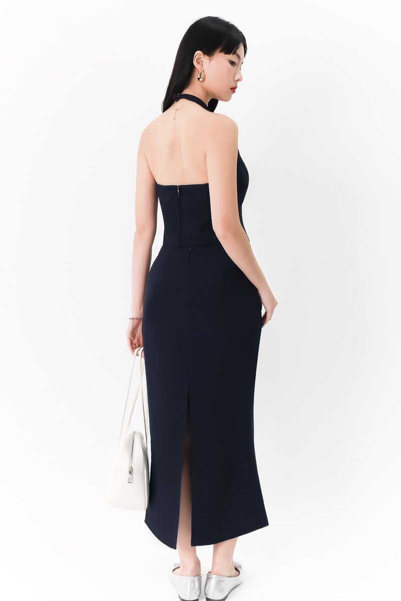 Carel Co-ord Vest Padded Set in Midnight