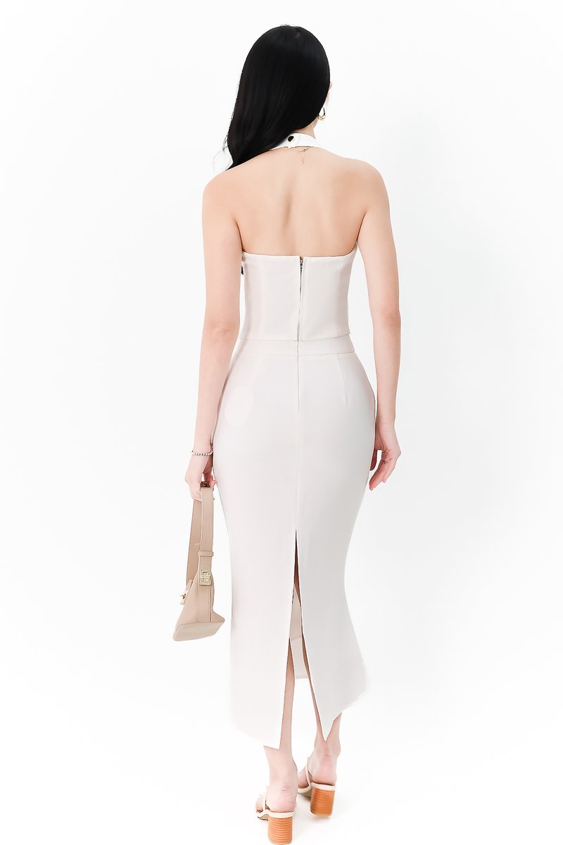 Carel Co-ord Mermaid Skirt in White