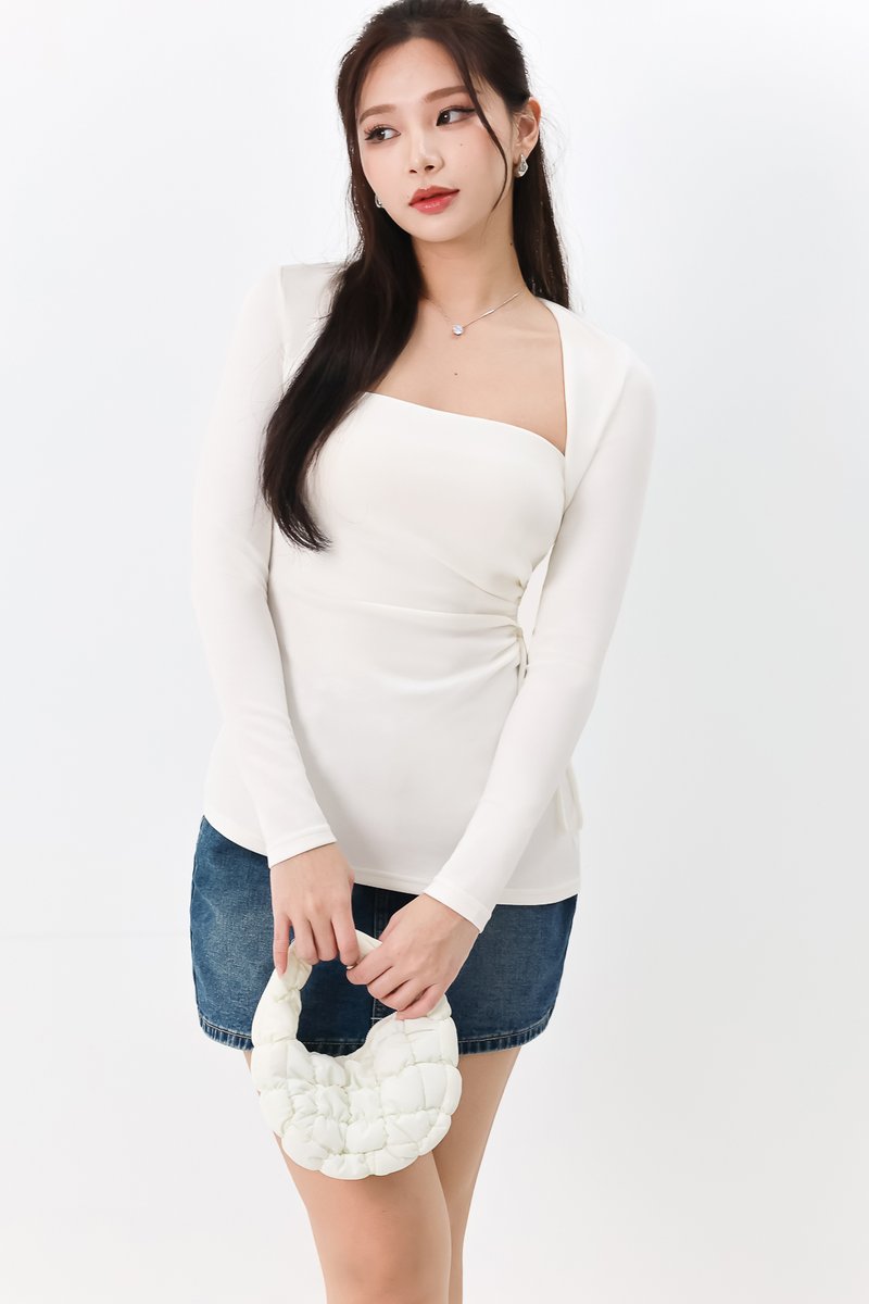 DEFECT | Bailey Cropped Bolero in White in XS