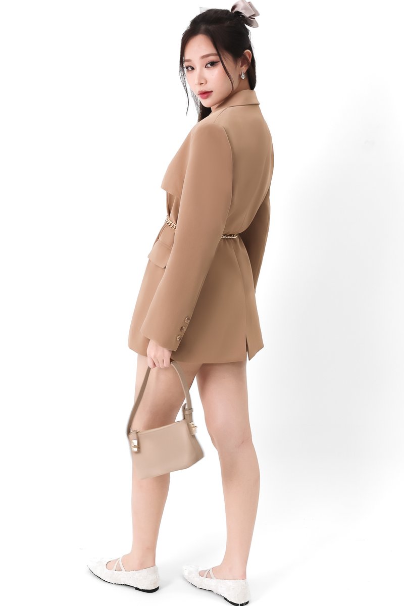 Catarina Co-ord Belted Set in Brown