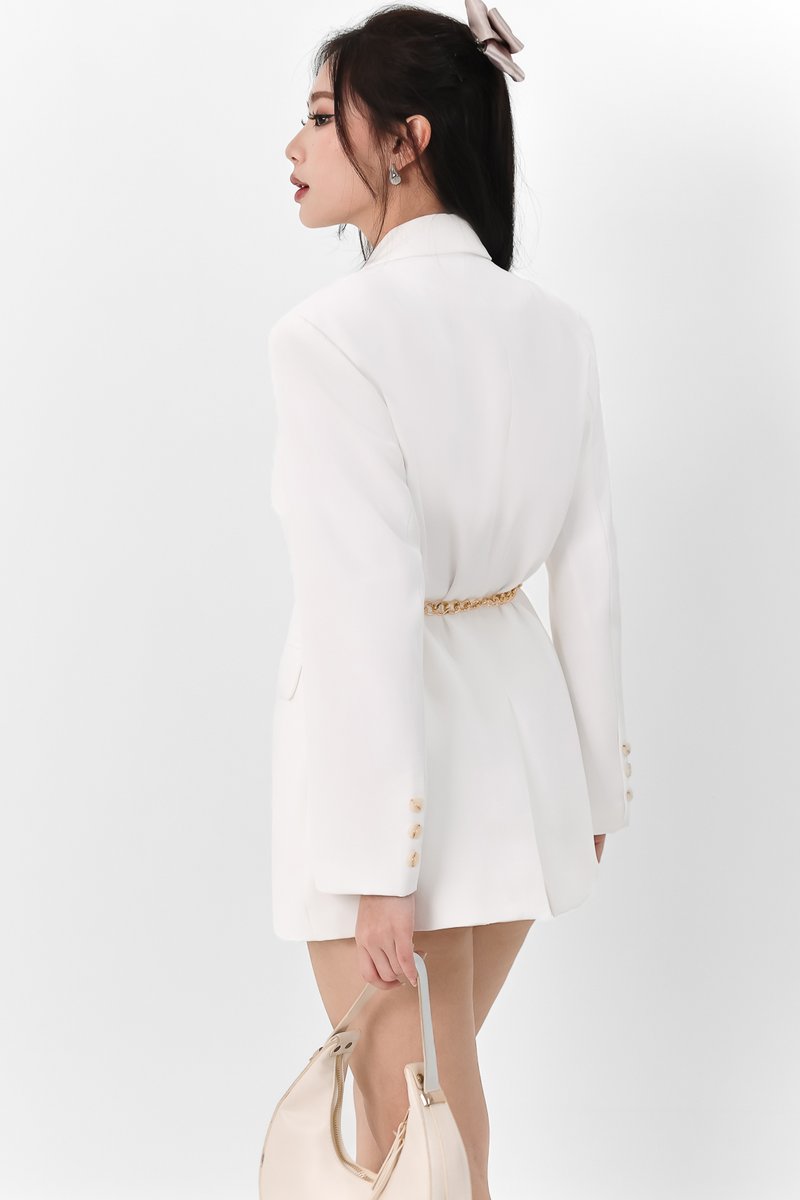 Catarina Co-ord Belted Set in White