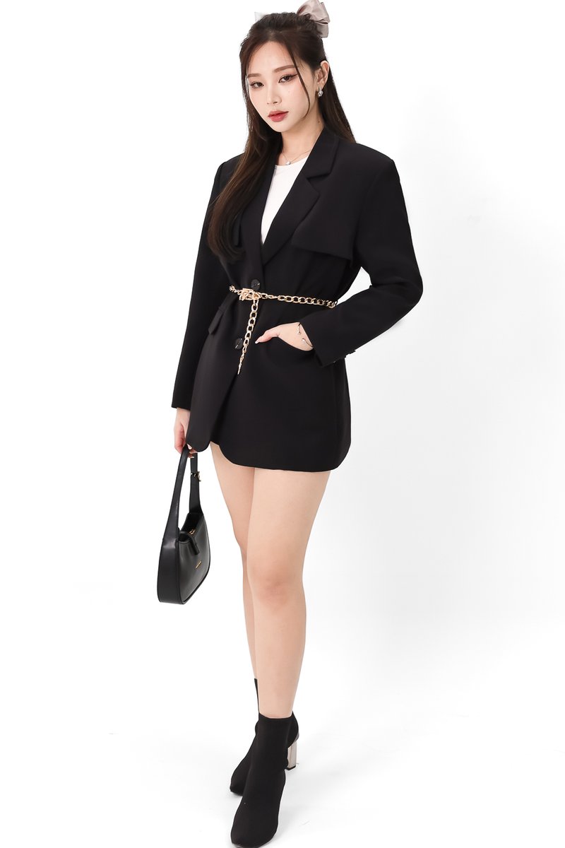 Catarina Co-ord Belted Set in Black