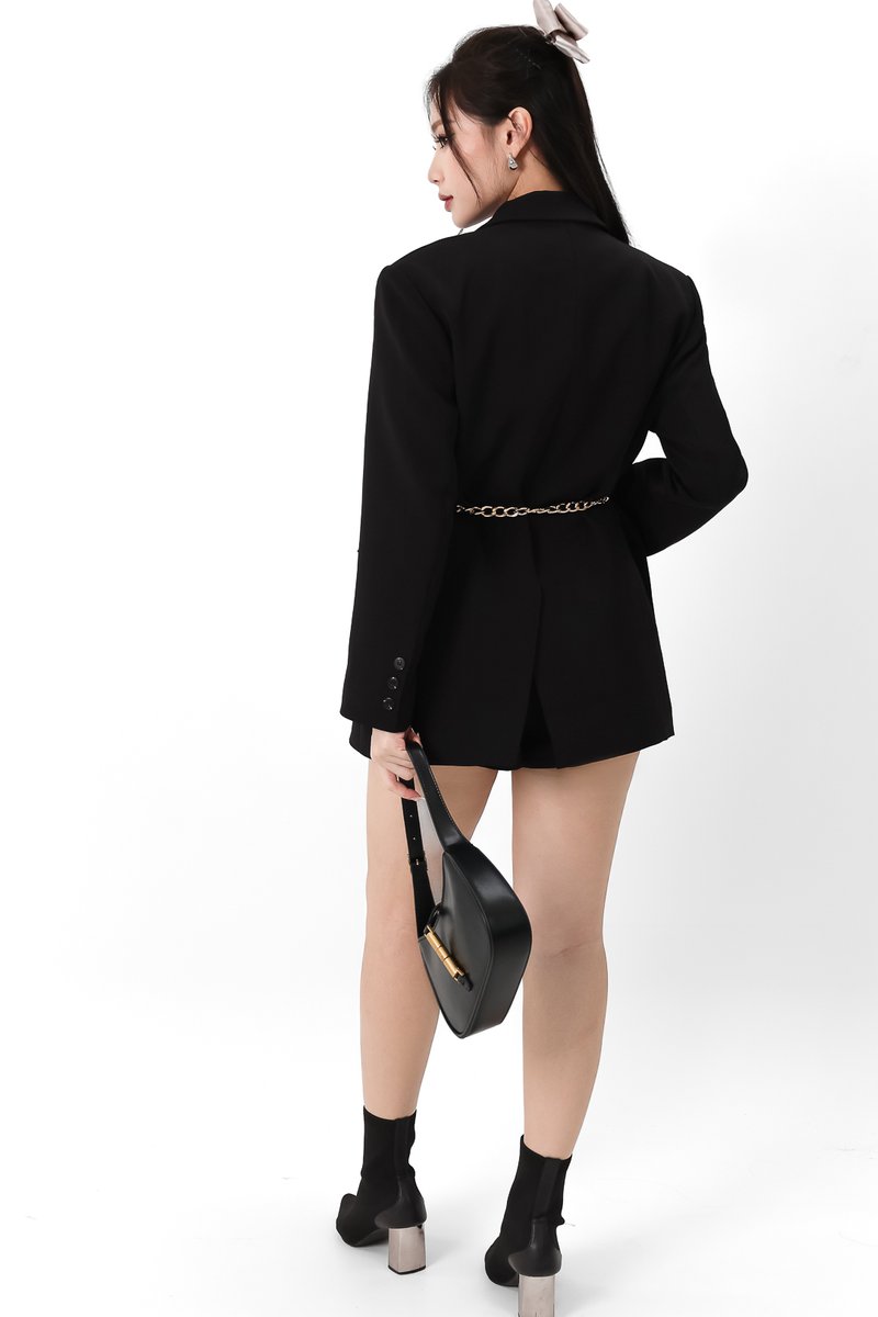Catarina Co-ord Belted Set in Black