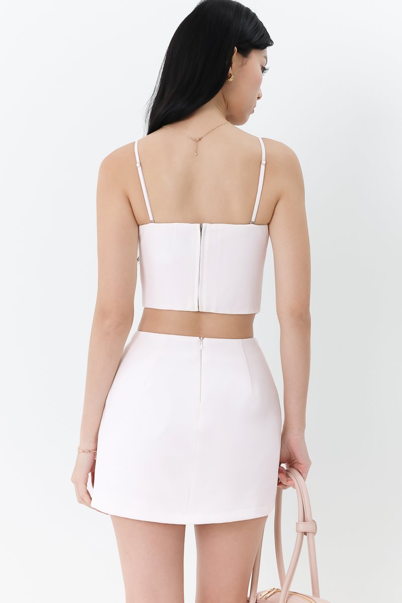 RESTOCKS | Caroline Co-ord Ribbon Set in White
