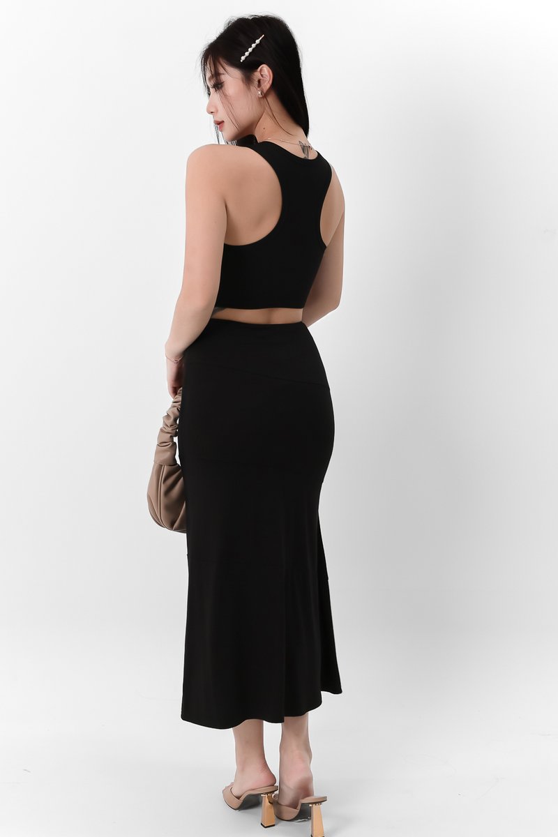 Carlos Casual Co-ord Skirt in Black