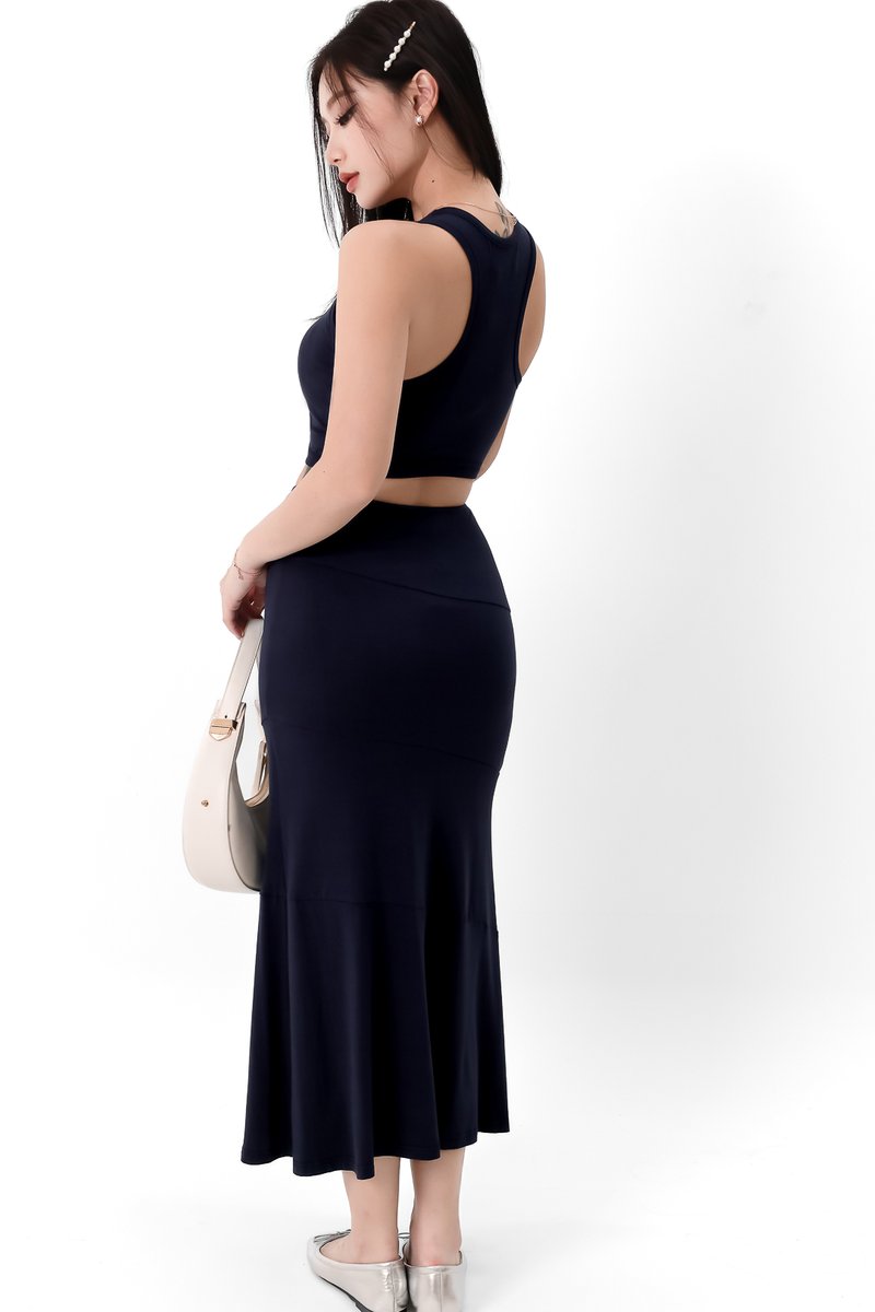 Carlos Casual Co-ord Skirt in Midnight Blue Carlos Casual Co-ord Skirt in Midnight Blue