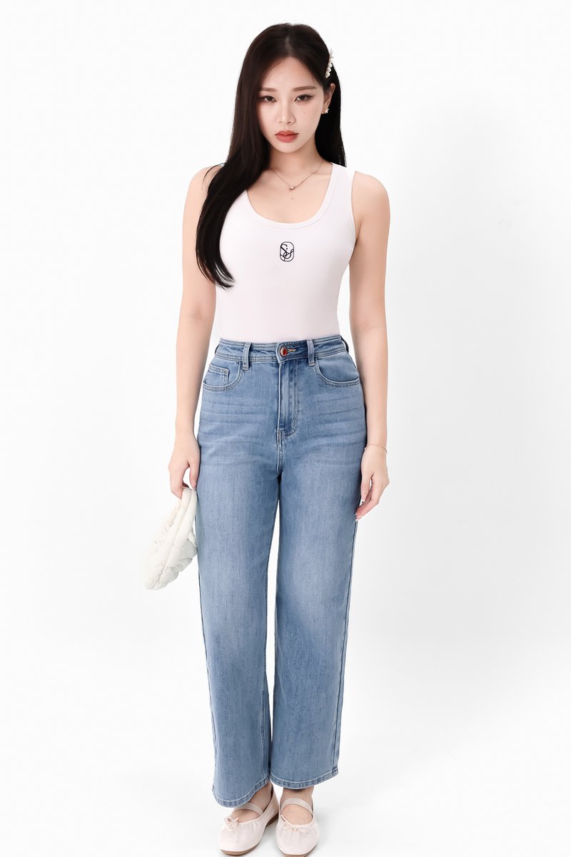 TSS Embroidery Tank in White