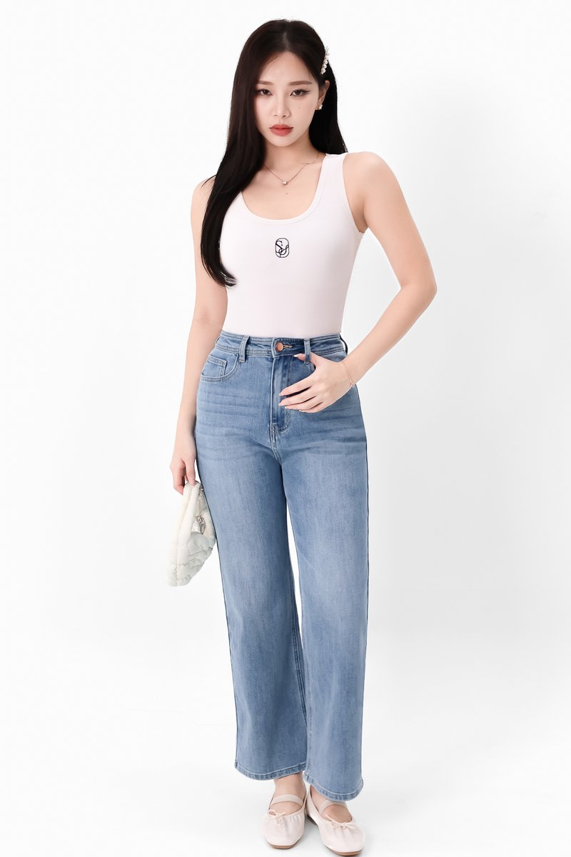 TSS Embroidery Tank in White