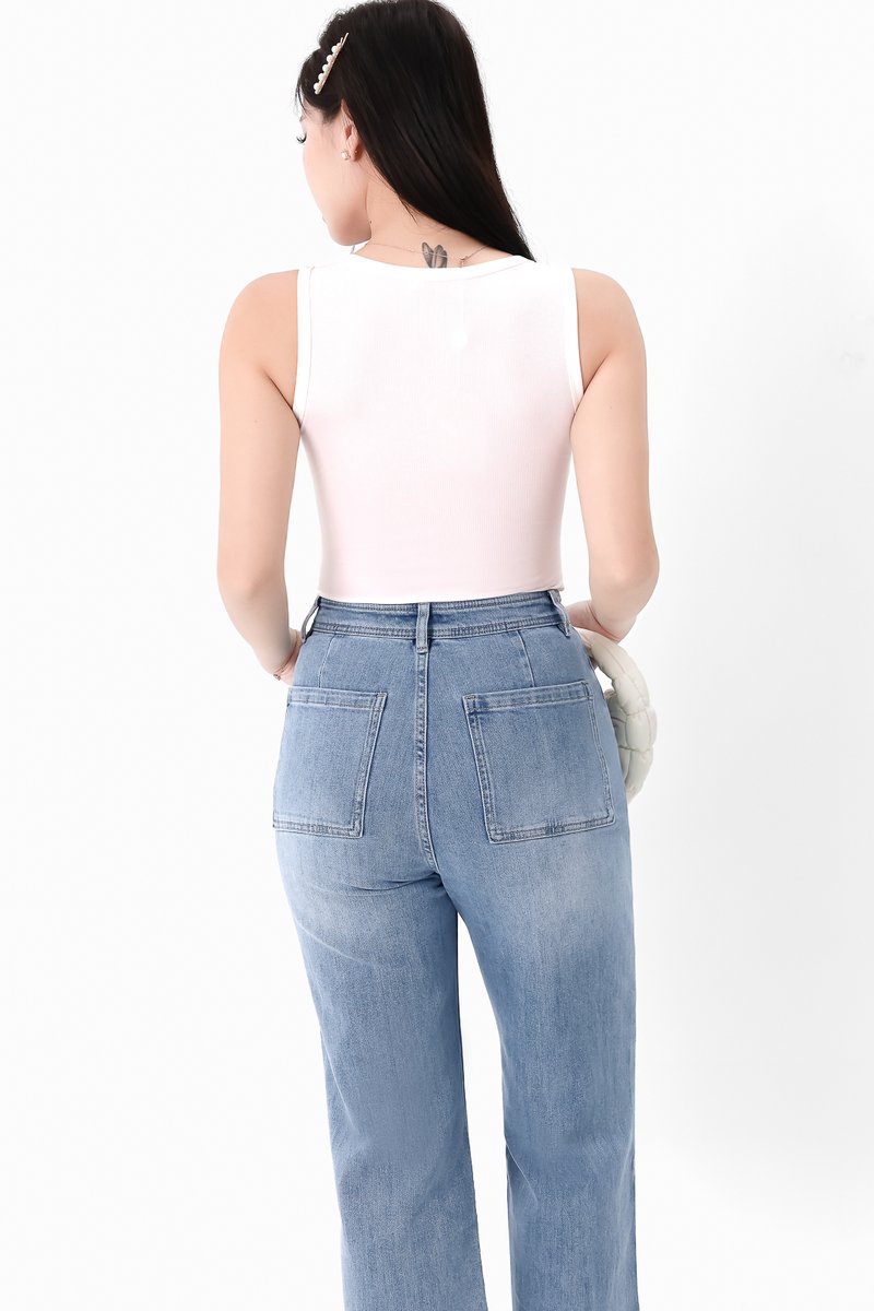 TSS Embroidery Tank in White