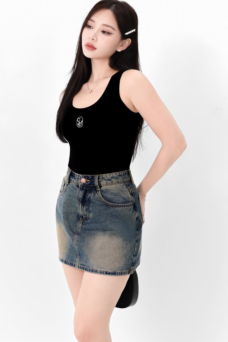 TSS Embroidery Tank in Black