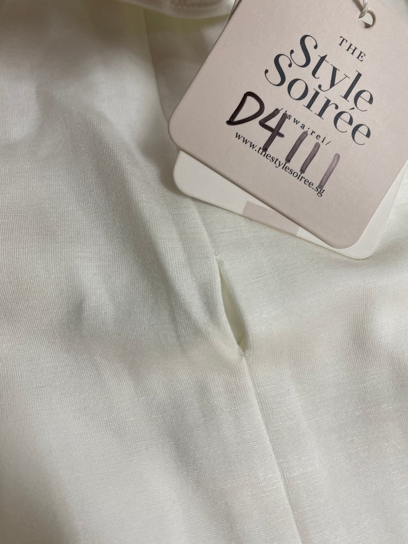 DEFECT | Rianne Ruched Midi Dress in White in S