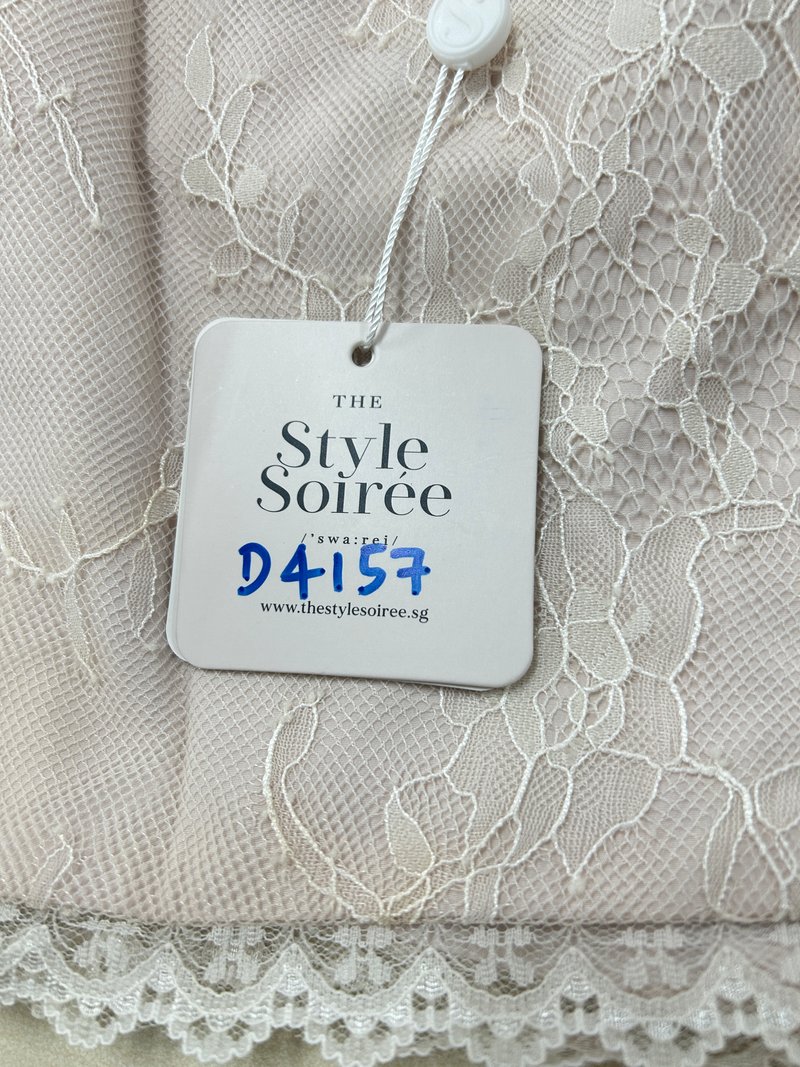 DEFECT | Leilani Lace Tie Thick Straps Top in Nude Blush in L