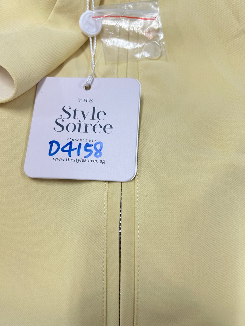 DEFECT | Brynn Bow Sleeveless Top in Light Yellow in XS
