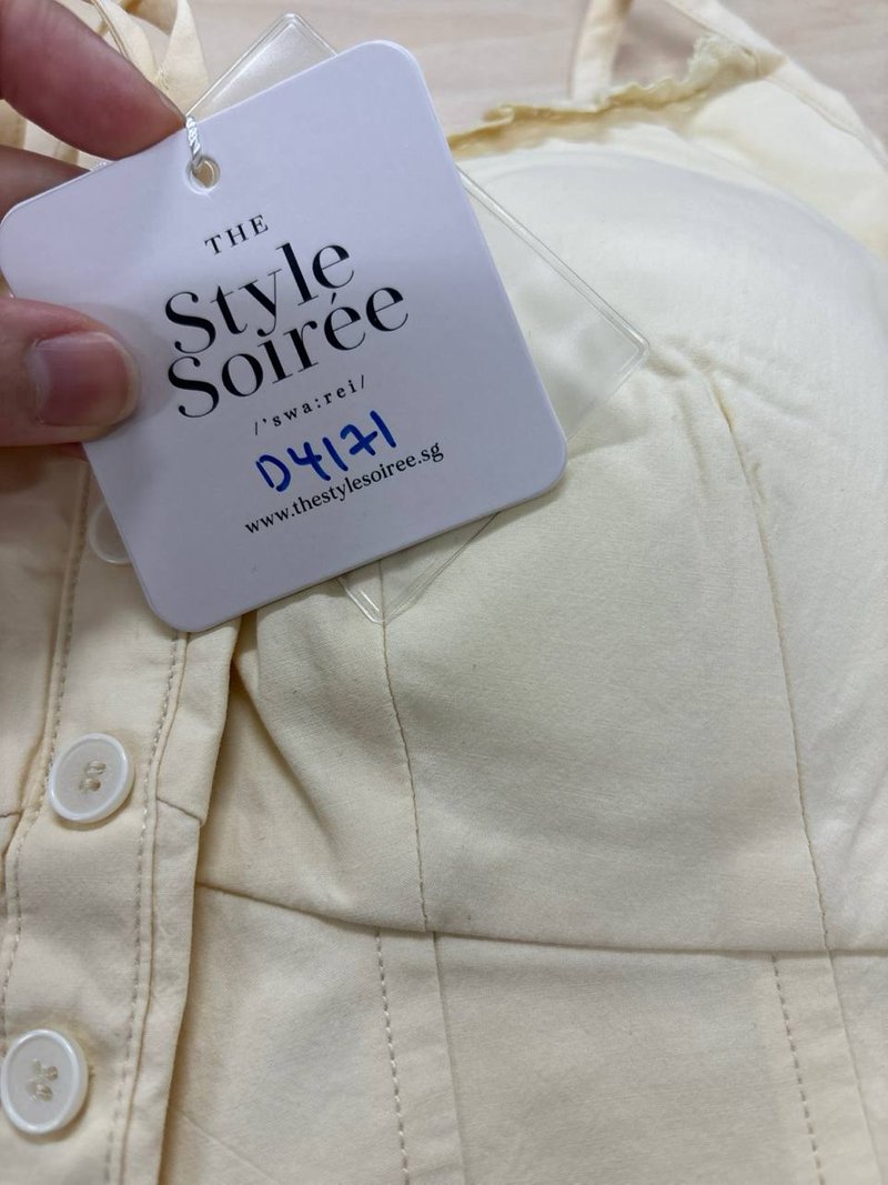 DEFECT | Cayla Co-ord Top in Light Yellow in XL