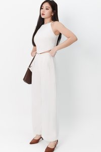 Chernise Co-ord V Hem Top in White Chernise Co-ord V Hem Top in White