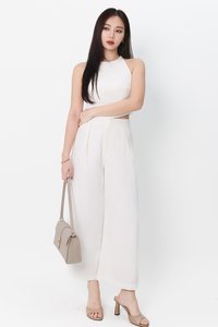 Chernise Co-ord Highwaist Pants in White ( Petite Length )