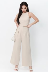 DEFECT | Chernise Co-ord Highwaist Pants in Ecru ( Regular Length ) in XS